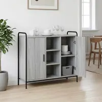 vidaXL Dressoir Grijs Sonoma 97 x 33 x 81 cm Bewerkt hout