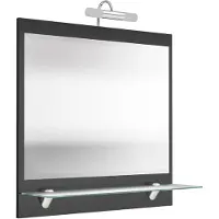 Posseik spiegel, antraciet, 70 cm