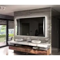 Artforma badkamerspiegel met LED-verlichting, batterijbediend, 200x60 cm | LED-kleur: koel wit, 7000K | LEDBP135