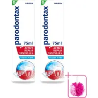 Parodontax 2 x – Tandpasta – Active Repair Fresh Mint – 75 ml - Bulkverpakking - Tandvlees herstellen - Douchemop - Tandplak verwijderen