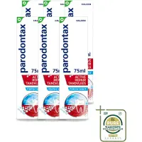 Parodontax 6 x – Tandpasta – Active Repair Fresh Mint – 75 ml - Wasstrips - Tandvlees Herstellen - Bloedend Tandvlees - Tandplak Verwijderen - Gezond Tandvlees - Tandpasta