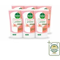 Dettol 6 x - Wasgel Navulling - Skincare - Rozenwater & Sheaboter - 250 ml - Wasstrips - Handen Reinigen - Antibacterieel Wasgel - Hygiëne - Handzeep Navulling - Rozenwater Wasgel
