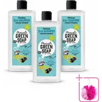 Marcels Green Soap 3 x Marcel's Green Soap Shampoo & Conditioner 2-in-1 - Mimosa & Zwarte Bessen - 300 ml - Voordeelverpakking - 3 stuks