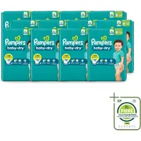 Pampers 12 x – Luiers – Baby Dry Maat 6 – 22 Luiers - Grootverpakking - Vaatwasstrips - Baby Luier - Droge Luier - Luier Voor Baby - Luier Maat 6 - Lekbescherming