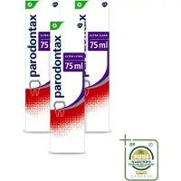 Parodontax 3 x – Tandpasta – Ultra Clean – Bloedend Tandvlees – 75 ml - Wasstrips - Bloedend Tandvlees - Tandpasta - Tandvleesbescherming - Tandplak - Fluoride