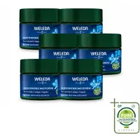 Weleda 6 x - Nachtcrème Versterkend - Blauwe Gentiaan & Edelweiss - 40 ml - Grootverpakking - Vaatwasstrips - Nachtcrème - Huidversterken - Collageen - Huidcontouren - Huidverzorging