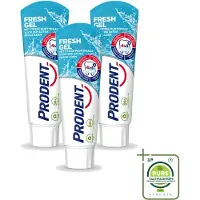 Prodent 3 x – Tandpasta – Fresh Gel – 75 ml - Grootverpakking - Vaatwasstrips - Frisse Mond - Anti-cariës - Tandplak - Tanderosie - Glazuur Bescherming