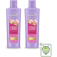 Unilever 2 x Andrélon Shampoo Levendig Lang - 250 ml - Grote verpakking - 2 stuks