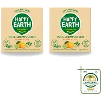 Happy Earth 2 x Repair & Care shampoo bar - 70 gram - Verpakking met 2 stuks