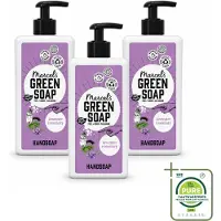 Marcel's Green Soap 3 x - Handzeep - Lavender & Rozemarijn - Voor dagelijks gebruik - 500 ml - Grootverpakking - Vaatwasstrips - Handzeep - Natuurlijke Handzeep - Handwas - Lavendel - Rozemarijn
