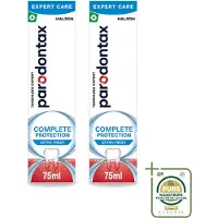 Parodontax 2 x – Tandpasta – Complete Protection Extra Fresh – 75 ml - Wasstrips - Tandvleesbescherming - Mondhygiëne - Tandplak - Bloedend Tandvlees - Extra Fris
