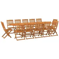 vidaXL 13-delige Tuinset 280x90x75 cm massief acaciahout