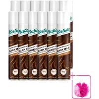 Batiste 12 x - Dark & Deep Brown - Droogshampoo - Speciaal Voor Donkerbruin Haar - Verfrist en Geeft Volume - 200ml - Bulkverpakking - Donker haar - Douchemop - Droogshampoo