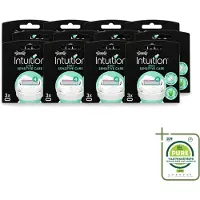 Wilkinson 12 x – Scheermesjes – Intuition Dry Skin Sensitive Care – 3 Scheermesjes - Grootverpakking - Vaatwasstrips - Gevoelige Huid - Scheermesjes - Aloe Vera - Vitamine E - Verzorging