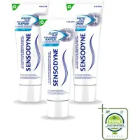 Sensodyne 3 x – Tandpasta – Rapid Relief – 75 ml - Grootverpakking - Vaatwasstrips - Gevoelige Tanden - Tandpasta - Pijnverlichting - Tandgevoeligheid - Tandborstel