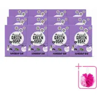 Marcel's Green Soap 12 x - Handzeep Bar - Lavendel & Rozemarijn - Zachte verzorging - 90 gr - Bulkverpakking - Handzeep bar - Douchemop - Natuurlijke handzeep