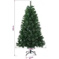 vidaXL Kunstkerstboom 240 cm PVC en Metalen Groen
