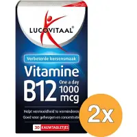 Lucovitaal 2x Vitamine B12 1000mcg (30 tabletten)