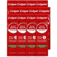 Colgate 12 x – Max White Expert Purifying Power – Tandpasta – 75 ml - Voordeelverpakking - 12 stuks