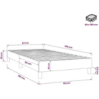 vidaXL Boxspring bed 90x190 cm stof donkerbruin