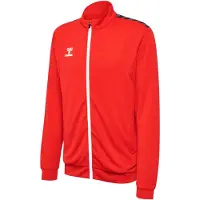 Hummel Sportsweatvest 'Authentic' grijs / cranberry / zwart / wit