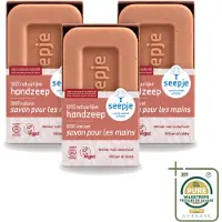 Seepje 3 x - Handzeep - Duurzaam & Milieuvriendelijk - Vetiver met Cederhout - 120 gr - Wasstrips - Handzeep - Vetiver - Cederhout - Natuurlijke Handzeep - Duurzaam Handzeep