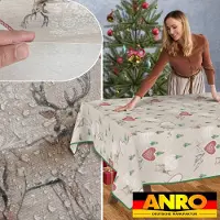 ANRO Tafelkleed Bergen Meerkleurig 180x100cm Met sierband Afwasbaar Waterafstotend Binnen & Buiten