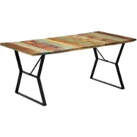 Syfax Eettafel 180x90x76 cm massief gerecycled hout