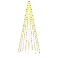 vidaXL LED kerstboom EKENAS 235 cm 500 LED's Warmwit IJzer Zwart