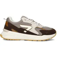 Hub Sneakers laag 'Grid' donkerbruin