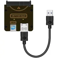 Simpletek Adapter voor RAID-schijven, geschikt voor SSD- en HDD-schijven, van SAS SFF-8482 naar USB 3.0 (5 Gbps)