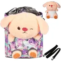 Benza Ibenzoa kinderfietsmand met afneembaar knuffeldier – 100% waterdicht, machinewasbaar, reflecterend, gepatenteerde bevestiging aan het stuur, verkrijgbaar in roze/blauw/paars/zwart