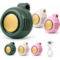 VHV - Mini ventilator - 2 stuks - Draagbaar clip fan - Wit, groen - Draadloze ventilator - Clip-on ventilator - Nekventilator - in en rond de auto