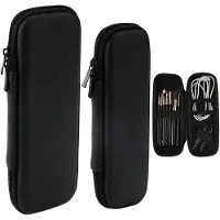 Benza Ibenzoa EVA-pennenetuis, set van 2, zwart – waterdichte pennenetuis met rits, afmetingen 20,5 x 7,5 x 3 cm en 20 x 6,5 x 3 cm, ideaal voor pennen en reisaccessoires