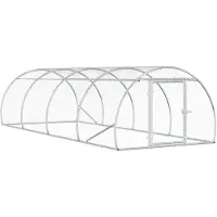 Syfax Kippenhuis, model Silber, afmetingen 400 x 150 x 100 cm, gemaakt van verzinkt staal