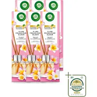 Air Wick 6 x - Geurstokjes - Delicate Frangipani Bloemen - Essentiële Oliën - 40 ml - Wasstrips - Geurstokjes - Geurverspreider - Frangipani - Bloemige Geur - Essentiële Oliën