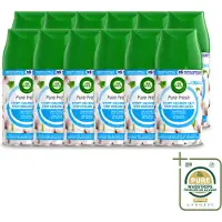 Air Wick 12 x Pure - Luchtverfrisser Navulling - Zachtheid van Katoen - 250ml - Wasstrips - Luchtverfrisser - Geurverspreider - Katoen Geur - Frisse Geur - Geur Neutraliseren