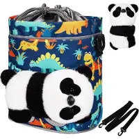 Benza Ibenzoa kinderfietsmand met schattig pluche knuffel | waterafstotend, geurneutraal en machinewasbaar compartiment | gepatenteerd bevestigingssysteem, 360° reflectoren | Roze/Blauw/Paars/Zwart
