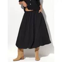 Busem Hoge Taille A-Lijn Midi Rok