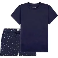 Schiesser Pyjama 'Mix & Relax' blauw gemêleerd