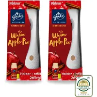 Glade 2 x - Houder Automatische Spray - Warme Appeltaart Limited Edition - 269 ml - Wasstrips - Automatische Luchtverfrisser - Warme Appelgeur - Geur Van Warme Appeltaart - Huisgeur - Geur In Huis