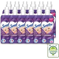 Soupline 12 x - Wasverzachter - Lavendel - 45 Wasbeurten - 1L - Grootverpakking - Vaatwasstrips - Wasverzachter - Wasgoed Verzorgen - Wasresultaat - Wasmachine - Wasverzachter Lentebloesem