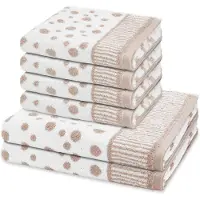 Ross Handdoek 'Punkte allover' beige