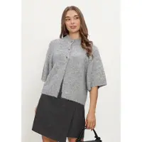 Neo Noir Dames Truien & Vesten Benuta Fluffy Knit Cardigan - Grijs - Maat 36