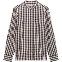 Marc O'Polo Blouse donkerbruin / wit