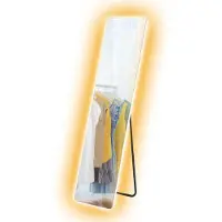 HOMCOM Volledige spiegel, 150 x 40 cm, vrijstaande spiegel met LED-verlichting