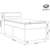 vidaXL Boxspringbed met matras met hoofdeinde Blauw 80 x 200 cm Stof