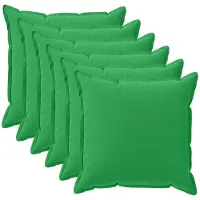 vidaXL Kussensloop 6 st HOUTEN Groen 50 x 50 cm Polyester