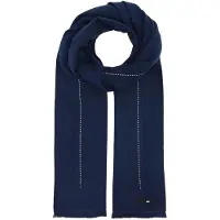 Bugatti sjaal Scarf with Pinstripe Design Navy donkerblauw