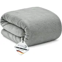 Beautissu Aurelia – Zacht Fleece Deken 220 x 240 cm – Fleece Plaid Grijs